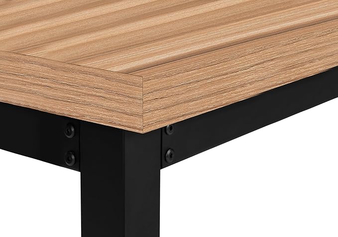 Monarch specialties I 7677 Computer Desk Home Office Standing Adjustable 48 L Work Laptop Metal Laminate Brown Black Contemporary Modern