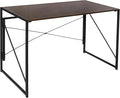 Folding Computer Desk Writing Table Study Work Station Portable Notebook PC Laptop Standing Desk Home Office Espresso