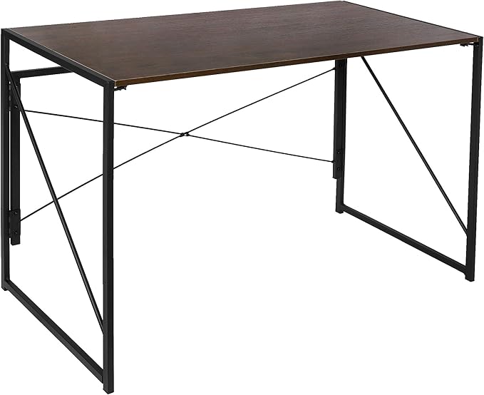 Folding Computer Desk Writing Table Study Work Station Portable Notebook PC Laptop Standing Desk Home Office Espresso