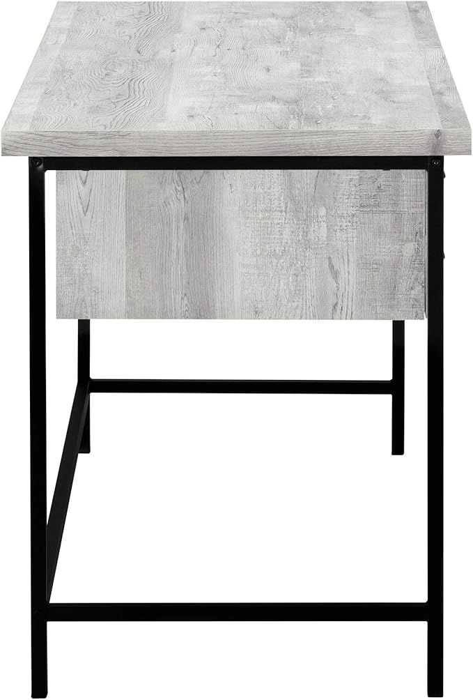 Penau Computer Desk for Home Office Modern 55 Inch Desk with 3 Storage Drawers and Black Metal Base Ideal for Small Spaces