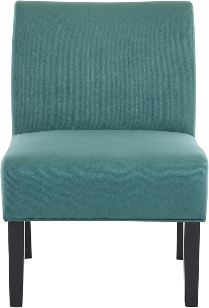 GDFStudio Accent Chairs Set of 2 Upholstered Club Chairs Armless Chair Backrest Accent Chair Comfort Seating Club Chairs for Living Room Home Rest Bedroom Teal