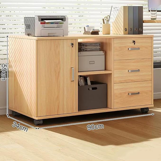 File Cabinet Drawer Cabinet Office Locking Data Cabinet Under Desk Storage Cabinet Side Cabinet (Color : B)