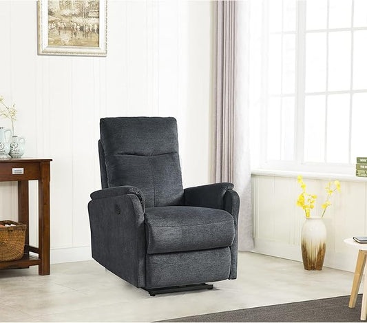 Electric Power Recliner Chair with Footrest and USB PortsModern Reclining Seat W/BackrestAdjustable Anglesfor ElderlyYoungLiving RoomHome TheaterDark Gray