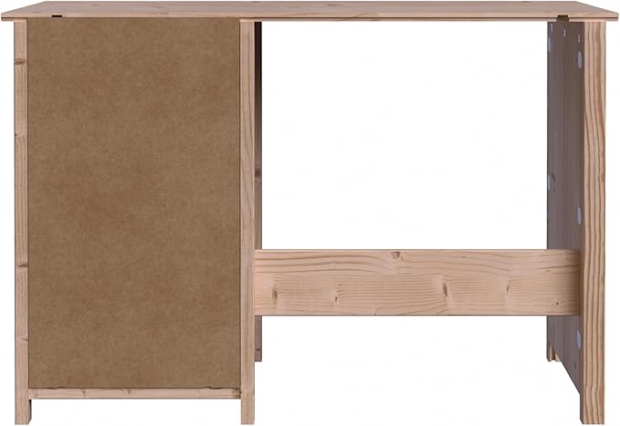 From the Tree Furniture Solid Wood Desk with Drawers – Compact Study Desk for Kids &amp Adults Space-Saving Home Office Writing Table Real Pine Construction