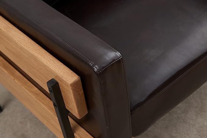 Living Room PU Leather Leisure Sofa Chair Soft and Comfortable Leisure Armchair