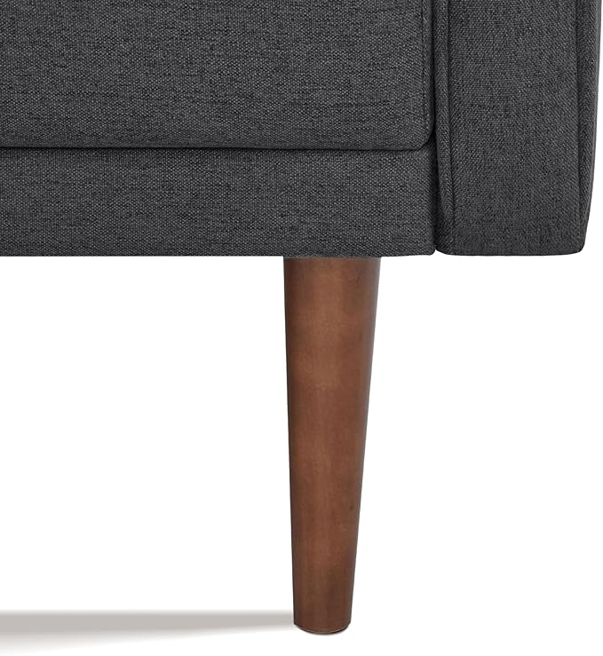 Artdeco Home Convertible Sofa Bed with 3 Level of Adjustability 76 W Mid-Century Style Soft 100% Polyester Fabric Sleeper Sofa for Small Space Living Room and Apartment(Charcoal)