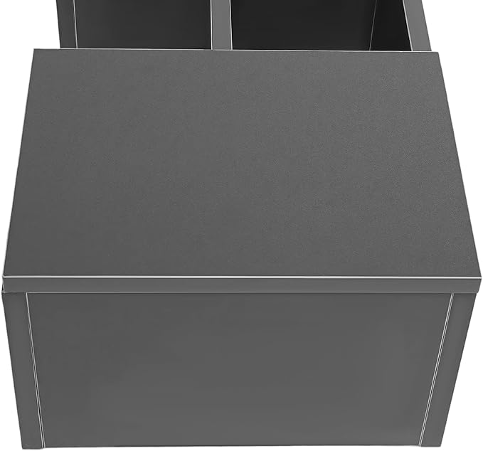 Wall Mounted Folding Table with BookshevesFloating Desk with BookcaseWooden Fold Down Laptop Table for Small SpaceHome Office BedroomStudy RoomDormGrey