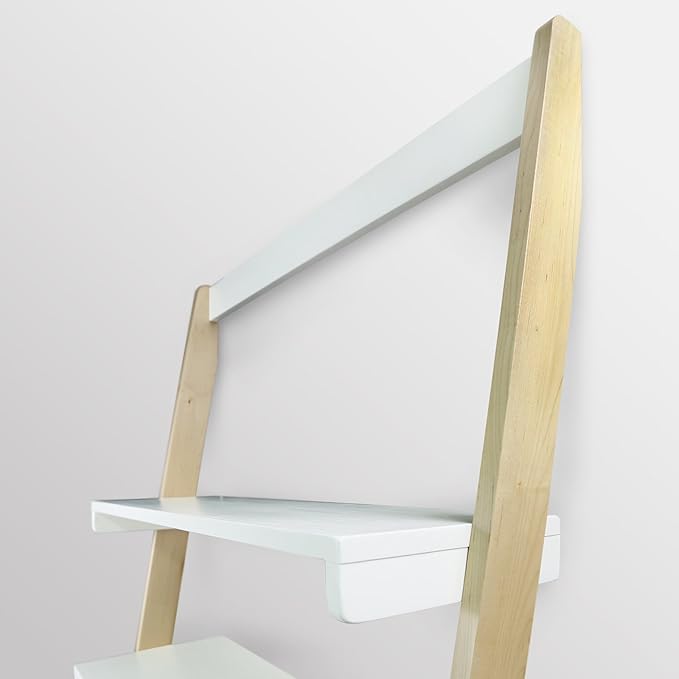 American Trails Freestanding Ladder Desk With Drawer Natural Maple/White