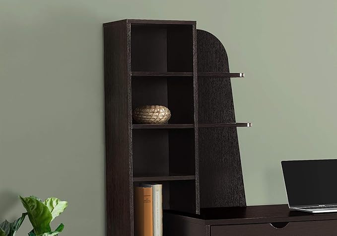 Computer Desk Home Office Laptop Storage Drawers 55 l Work Brown Laminate Solid Wood Legs Transitional