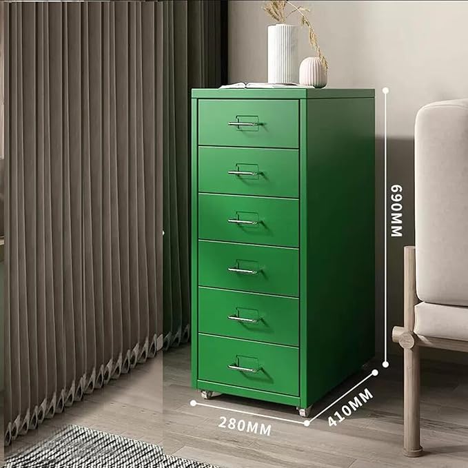 File Cabinet Multi-Layer Tin Cabinet A4 Folder Small Cabinet Classification File Cabinet Filing Cabinet Office Drawer Cabinet (Color : Green)