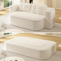80 Convertible Folding Sofa Bed with Multi Functional BlanketKing Size Folding Mattress Sleeper Cloud Floor CouchCorduroy Boneless Sectional Couches for Living Room Bedroom (Beige)