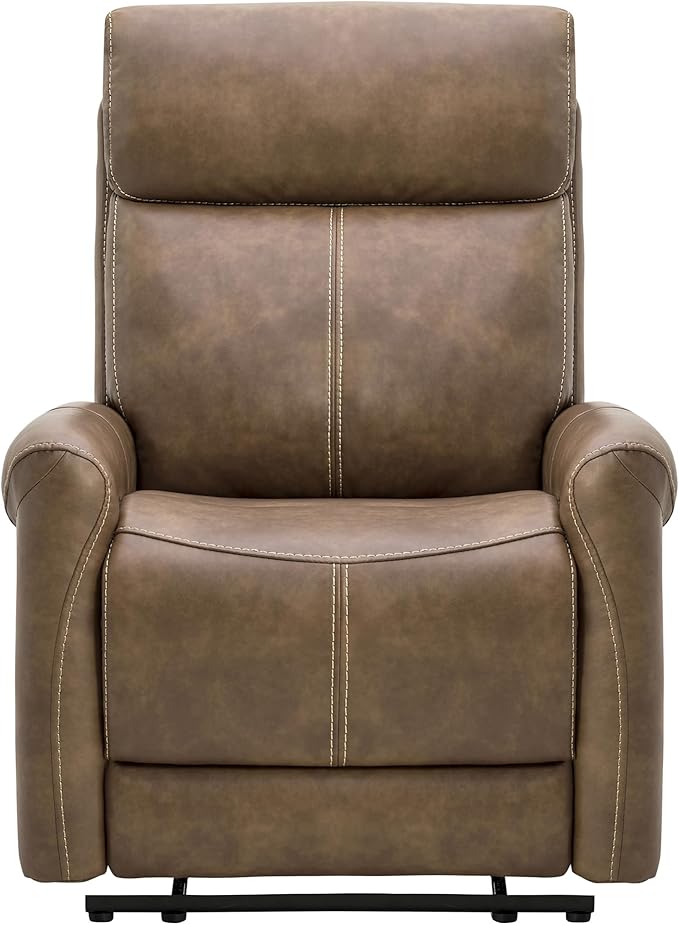Leather Recliner Chair for Adults Wall Hugger RV Recliner with USB Charging Ports Electric Power Reclining Sofa for Living Room Home Theater Seating Bedroom