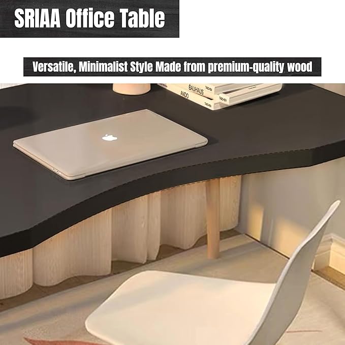 Modern Black Wooden Computer Table 40 L x 20 W x 30 H inches – Durable and Stylish Desk for Home Office Bedroom or Study