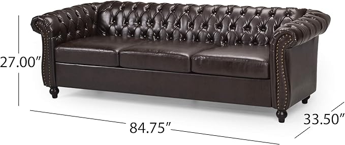 Christopher Knight Home Norma Sofas Brown Dark Brown