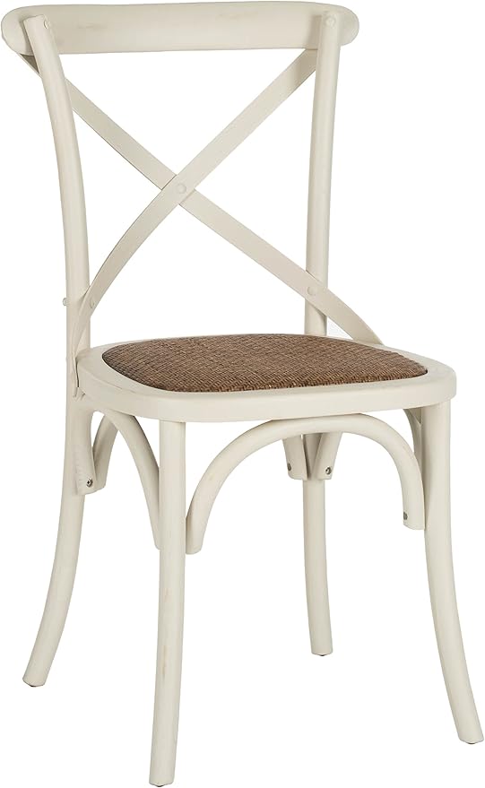 Safavieh American Homes Collection Franklin Farmhouse X-Back Antique White Side Chair