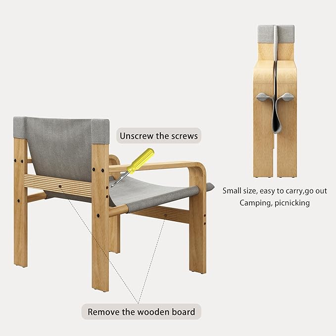 Ball &amp Cast Living Room ChairsMid-Century Lounge with Comfortable Linen Fabric Armchair &amp Rubber Wood FrameAccent Chair Wide ArmrestDetachable and Washable Seating Furniture for ReadingDar