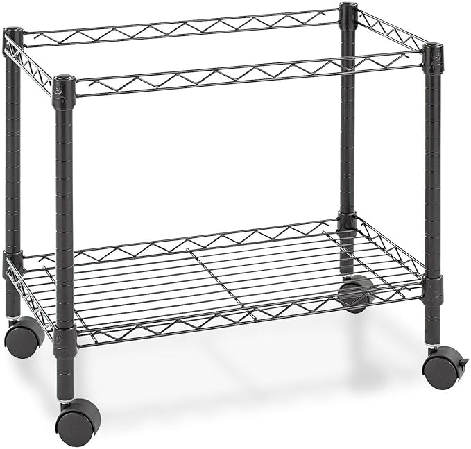 Alera ALE Single-Tier Rolling File Cart 24w x 14d x 21h Black