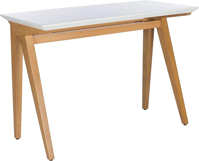 SAFAVIEH Home Collection Reid Oak/ White Computer Table Home Office Work Study Desk