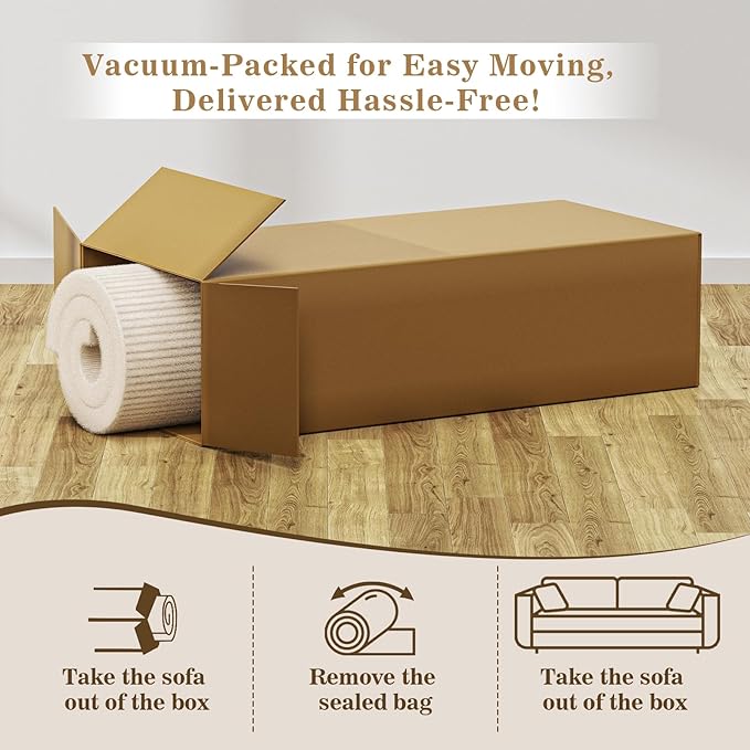 108 Sectional Couches for Living Room Cloud Couch Sofa with L-Shape Upholstered Boneless Couchs Modern Modular Sectional Couch with Chaise (White 108 W+Right Facing Chaise+2Seaters)