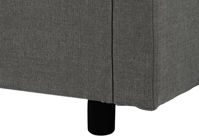 ERYE L-Shaped Right Facing Sectional Sofa Oversized Chenille Upholstered Corner Couch W/Curved Chaise Seat and 3 Toss Pillows Modern L-Shaped Sofa Couches for Living Room