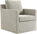 Modway Serene Swivel Accent Armchair in Linen - Modern Fabric Upholstered Chair - Slipcovered Armchair - Swivel Chair for Living Room or Bedroom