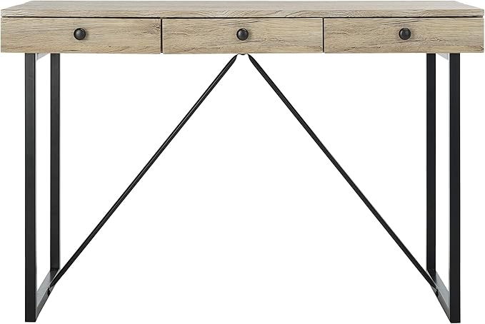 Safavieh Home Office Hilton Modern Rustic Brown and Black 3-drawer Desk