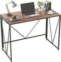 NOBLEWELL HOME NWCD3D Folding Computer Desk Brown