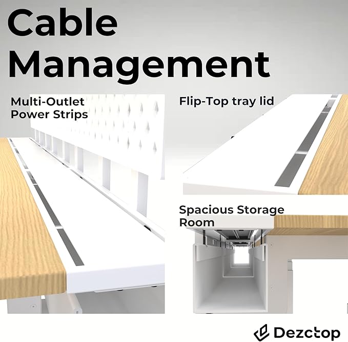 Dezctop Bifrost 160 63W x 28D Gaming PC Computer Desk with Shelves Large Workstation for Gamers or Home Office with Pegboard Built-in Cable Management Stainless Steel Frame (Oak 63W x 28D)