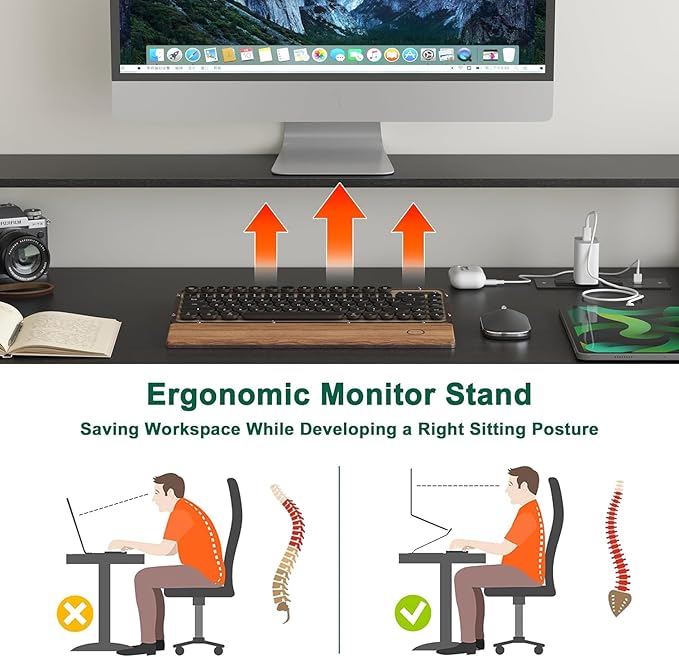 L Shaped Desk with Drawers 66 Home Office Desk with Power Outlet and Led Strip Computer Desk with Storage Shelves &amp Monitor Stand Large Corner Desk Gaming Desk Black