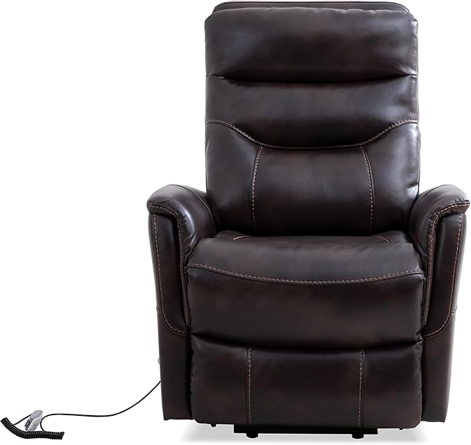 Parker Living Gemini - Truffle Power Lift Recliner with Articulating Headrest Living Room Chair Electric Recliner Chair for Adults Upholstery 90% Polyester 10% PU