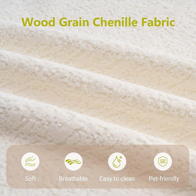 69.9 Folding Sofa Bed Full Sponge Convertible Sofa Bed with Wood Grain Chenille Fabric Easy to Carry Multi-Functional Guest Bed for Living Room Apartment Office