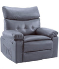GarveeHome Extra Wide Recliner Chair - PU Leather Oversized Manual Recliner for Adults Lazy Chair with 1.5X Sponge Comfort Arm and Back for Living Room Bedroom