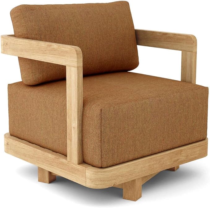 Maykoosh Farmhouse Swivel Armchair - Comfortable Accent Chair for Living Room Bedroom Office