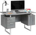 Techni Mobili Modern Office Desk with Storage Gray
