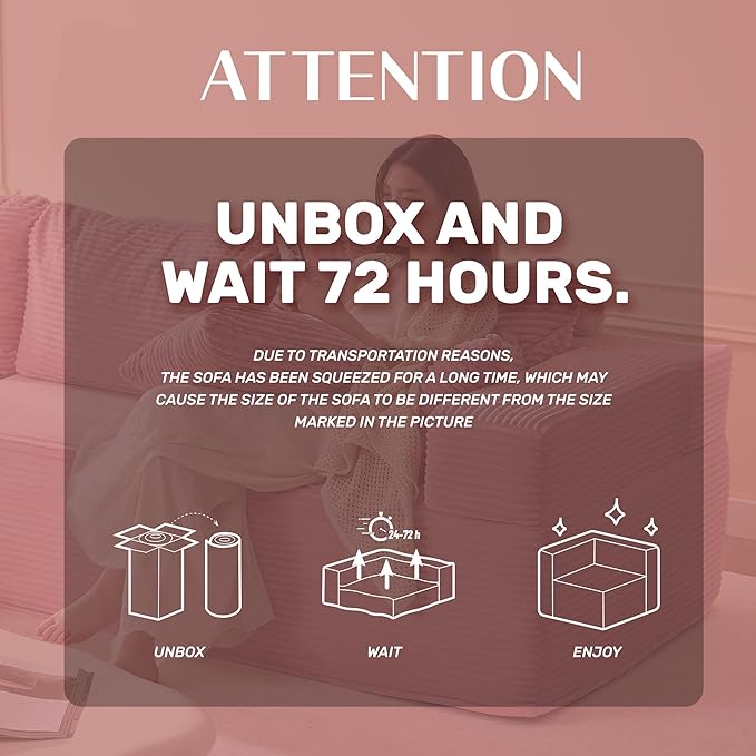 107 Boneless Couch with Deep Seat Set of Modular Sectional Sofa Cloud Sectional Couch for Living Room No Assembly Required Corduroy L-Shape Left Pink