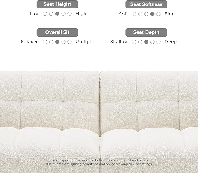 mopio 76.4 Futon Sofa Bed Couch Loveseat Sleeper Sofa Mid Century Modern Futon Couch Sofa Cama Couches for Living Room (Aaron Pearl White Boucle)