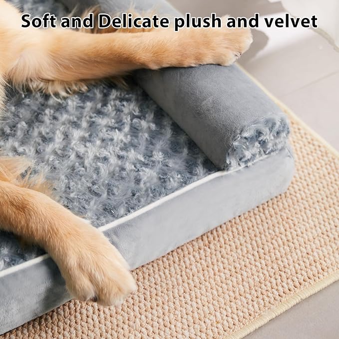 BFPETHOME Dog Beds for Large Dogs Orthopedic Dog Bed for Medium Large DogsBig Waterproof Couch Pet Bed with Removable Washable Cover