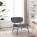 Sophia &amp William Living Room Chairs Accent Chair Leisure Chair Low Back Corduroy Metal Wide Seat 25” Reception Chair for Livining Room Bedroom Metal Leg Grey