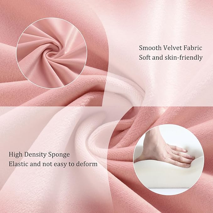 Furniliving Swivel Vanity Stool Contemporary Round Velvet Back Tilt Accent Chairs 360° Makeup Chair with Chrome Frame Height Adjustable Charming Chair Lounge Pub Bar (Pink)