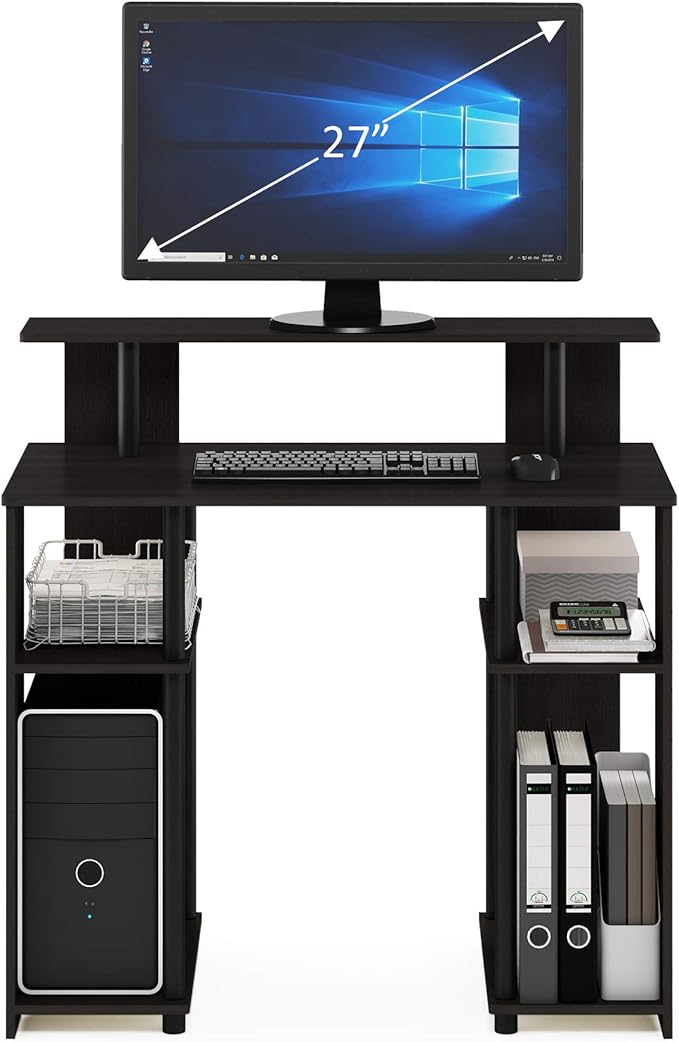 Furinno JAYA Simple Design Computer Writing Desk Walnut