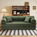 KEIKI 78 2Seat Sleeper Velvet Sofa Couch for Zen Space Small Space Style Conscious Homeowners Warm Inviting Comfy Supportive Rest Space Elegant Premium Premium Design Grayish Green