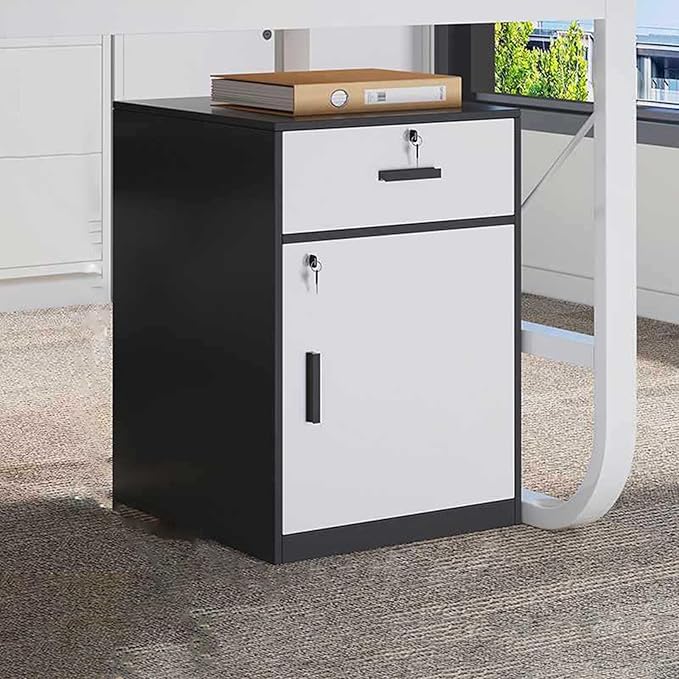 File Cabinet for Home OfficeFile Cabinet with Lock Under Desk File Cabinet Office Vertical Files Cabinet 1 Drawer Metal Filing Cabinet Keep Documents Secure and Neat