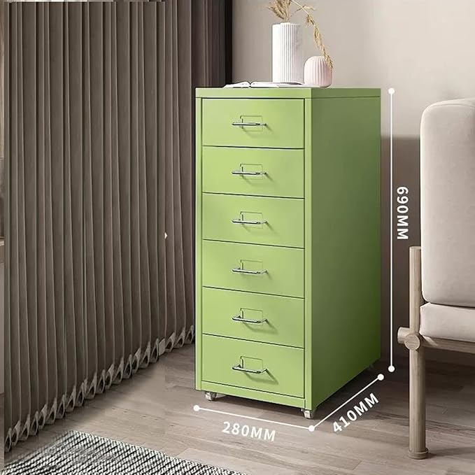 File Cabinet Multi-Layer Tin Cabinet A4 Folder Small Cabinet Classification File Cabinet Filing Cabinet Office Drawer Cabinet (Color : Light Green)
