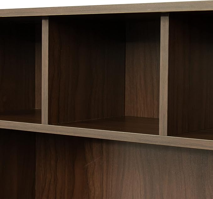 Home Office Computer Desk with HutchWalnut
