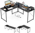 Tangkula L-Shaped Computer Desk with Power Outlets 95” Long 2-Person Desk with Monitor Shelf Modern Corner Desk Gaming Table with USB Ports for Home Office