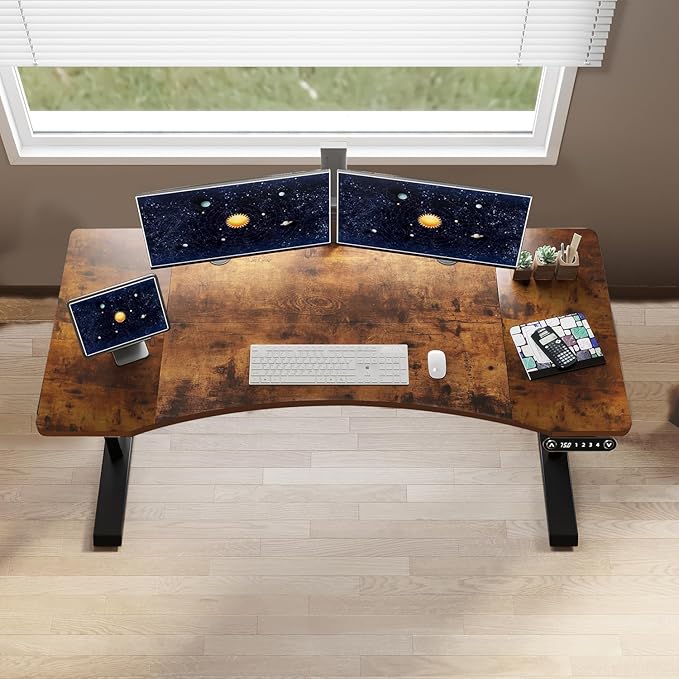 55 Inch Computer Desk Large Office Desk for Home Office Modern Writing Table with Sturdy Metal Frame