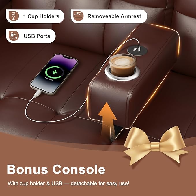 Loveseat Recliner Oversized Massage Reclining Sofa Heavy Weight Capacity RV Love Seat Chair Clearance with Storage Cup Holders Wall Hugger Couches for Living Room