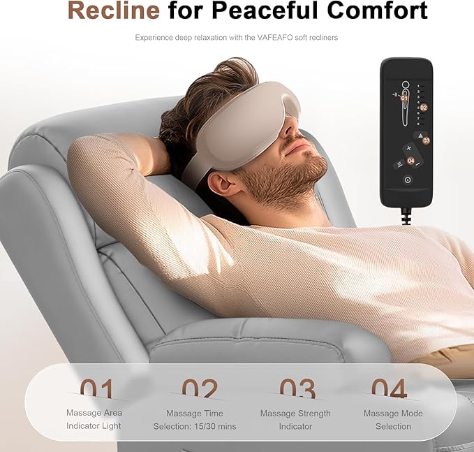 Reclining Loveseat Massage Loveseat Recliner Sofa Heavy Weight Capacity RV Love Seat Chair Clearance with Console USB Type C Port Storage Cup Holders Wall Hugger Couch (Light Gray Loveseat)