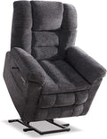 Triple Motor Power Lift Recliner Chair with Massage and Dual Heat for Elderly People Zero Gravity Lay Flat Recliner Infinite Position USB Ports（Grey）