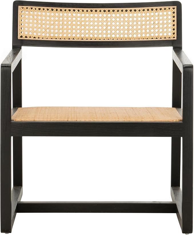Safavieh Home Lula White and Natural Cane Accent Chair